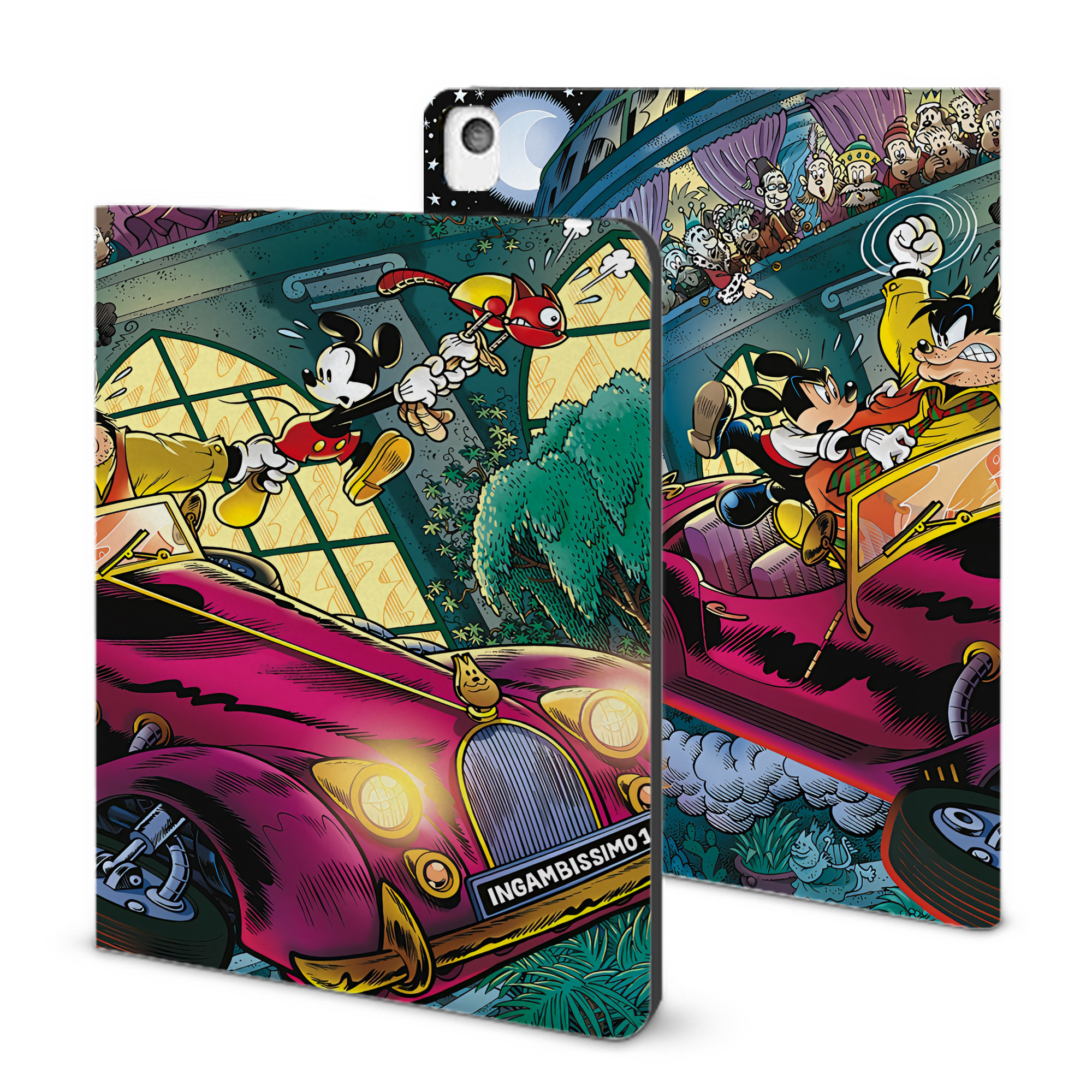 （画像用） ミッキーマウス Mickey Mouse IPadケース ペンホルダー付き ブックスタイルデザイン